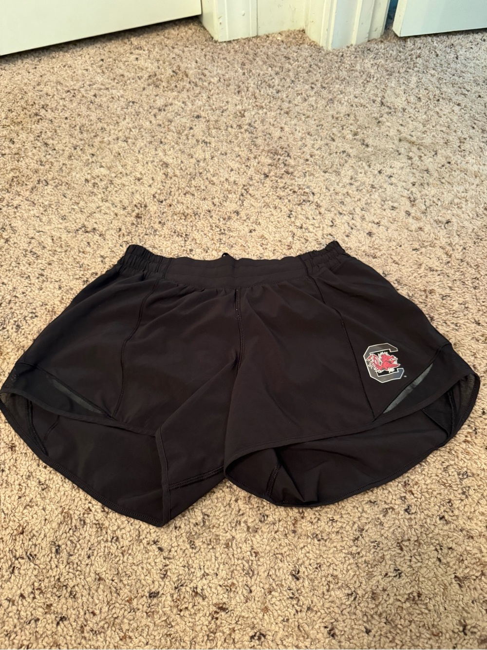 lululemon athletica Black Women's Athletic Shorts with gamecock Carolina logo